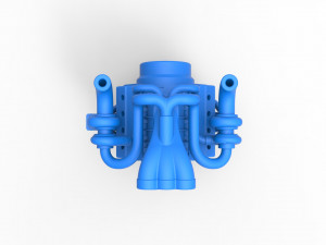 Twin turbo supercharged V8 Engine Version 2 Scale 1 to 25 3D Baskı Modeli