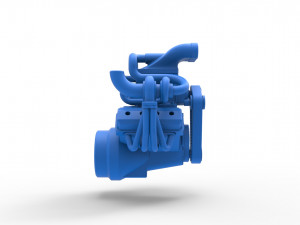 Twin turbo supercharged V8 Engine Version 2 Scale 1 to 25 3D Baskı Modeli