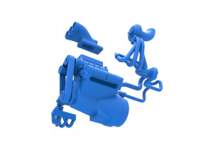 Twin turbo supercharged V8 Engine Version 2 Scale 1 to 25 3D Baskı Modeli