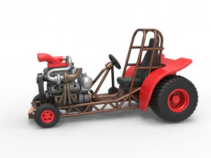 Mini Rod Zugtraktor 7 Ma&szlig;stab 1 bis 25 3D Druckmodell