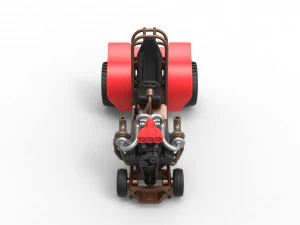 Mini Rod pulling tractor 7 Scale 1 to 25 3D Print Model