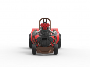 Mini Rod pulling tractor 7 Scale 1 to 25 Model do druku 3D