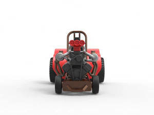 Mini Rod pulling tractor 7 Scale 1 to 25 3D Print Model