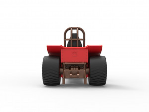 Mini Rod pulling tractor 7 Scale 1 to 25 Model do druku 3D