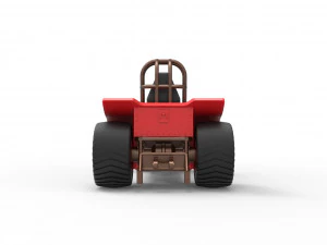 Mini Rod pulling tractor 7 Scale 1 to 25 3D Print Model