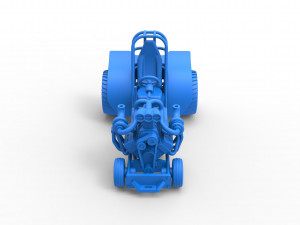 Mini Rod pulling tractor 7 Scale 1 to 25 Model do druku 3D