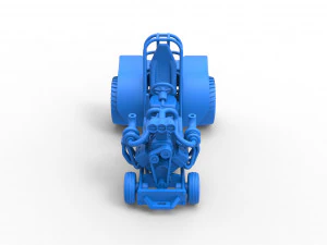 Mini Rod pulling tractor 7 Scale 1 to 25 3D Print Model