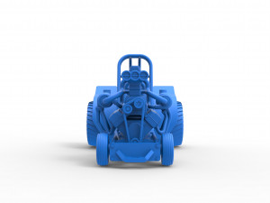 Mini Rod pulling tractor 7 Scale 1 to 25 Model do druku 3D