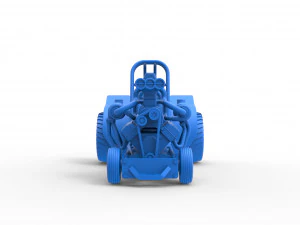 Mini Rod pulling tractor 7 Scale 1 to 25 3D Print Model