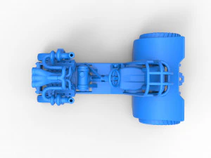 Mini Rod pulling tractor 7 Scale 1 to 25 3D Print Model