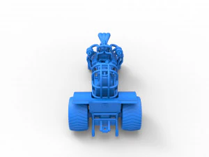 Mini Rod pulling tractor 7 Scale 1 to 25 3D Print Model