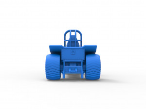 Mini Rod pulling tractor 7 Scale 1 to 25 Model do druku 3D