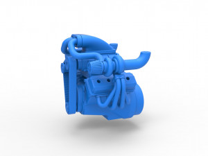 Twin turbo supercharged V8 Engine Version 3 Scale 1 to 25 Modelo de impresión 3D