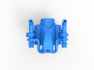 Twin turbo supercharged V8 Engine Version 3 Scale 1 to 25 3D Принт Модель