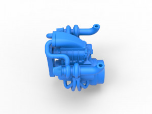 Twin turbo supercharged V8 Engine Version 3 Scale 1 to 25 3D Принт Модель