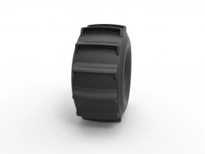 Dirt dragster rear tire 3 Scale 1 to 25 3D Print Model