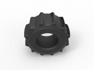 Dirt dragster rear tire 3 Scale 1 to 25 3D Print Model