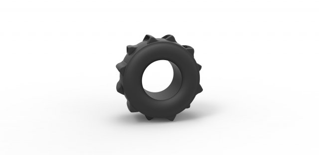 Dirt dragster rear tire 4 Scale 1 to 25 3D Print Model .c4d .max .obj .3ds .fbx .stl .blend