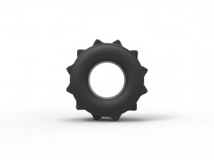 Dirt dragster rear tire 4 Scale 1 to 25 3D Print Model