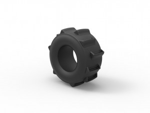 Dirt dragster rear tire 4 Scale 1 to 25 3D Print Model
