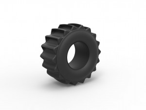 Dirt dragster rear tire 5 Scale 1 to 25 3Dプリントモデル