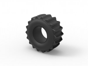 Dirt dragster rear tire 5 Scale 1 to 25 3Dプリントモデル