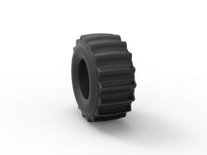 Dirt dragster rear tire 5 Scale 1 to 25 3Dプリントモデル