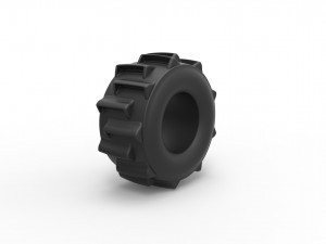 Dirt dragster rear tire 6 Scale 1 to 25 3D 프린트 모델