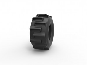 Dirt dragster rear tire 6 Scale 1 to 25 3D 프린트 모델