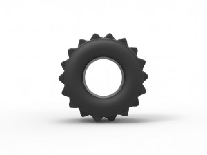 Dirt dragster rear tire 6 Scale 1 to 25 3D 프린트 모델