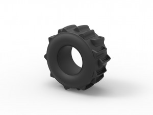 Dirt dragster rear tire 6 Scale 1 to 25 3D 프린트 모델