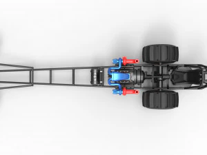Front engine dirt dragster with turbo V8 Scale 1 to 25 3D Print Model