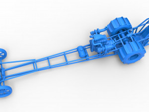 Front engine dirt dragster with turbo V8 Scale 1 to 25 3D Print Model