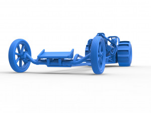 Front engine dirt dragster with turbo V8 Scale 1 to 25 3D Print Model