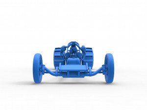 Front engine dirt dragster with turbo V8 Scale 1 to 25 3D Print Model