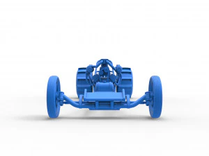 Front engine dirt dragster with turbo V8 Scale 1 to 25 3D Print Model