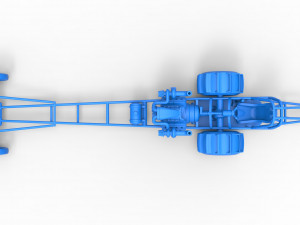 Front engine dirt dragster with turbo V8 Scale 1 to 25 3D Print Model