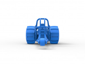 Front engine dirt dragster with turbo V8 Scale 1 to 25 3D Print Model