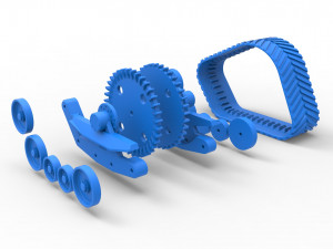 Track of tractor Scale 1 to 25 Modelo de impresión 3D