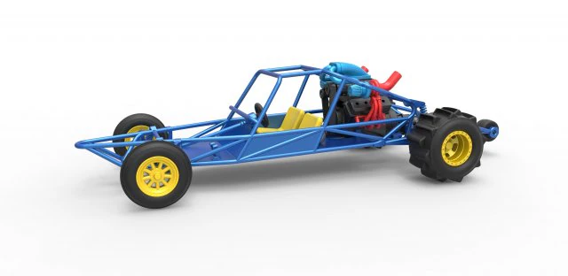 Sand drag Rail buggy Scale 1 to 25 3D Print Model .c4d .max .obj .3ds .fbx .stl .blend 