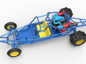 Sand drag Rail buggy Scale 1 to 25 3Dプリントモデル