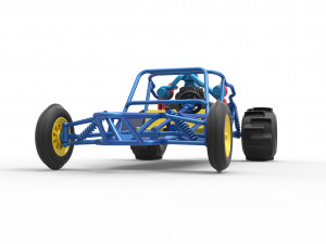 Sand drag Rail buggy Scale 1 to 25 3Dプリントモデル