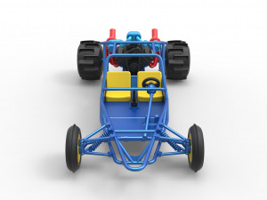 Sand drag Rail buggy Scale 1 to 25 3Dプリントモデル