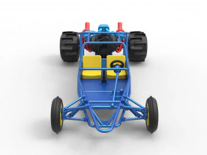 Sand drag Rail buggy Scale 1 to 25 3D Print Model