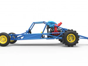 Sand drag Rail buggy Scale 1 to 25 3D Print Model
