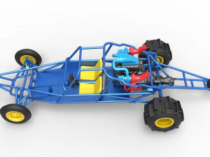 Sand drag Rail buggy Scale 1 to 25 3D Print Model