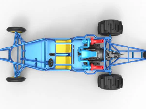 Sand drag Rail buggy Scale 1 to 25 3D Print Model
