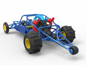 Sand drag Rail buggy Scale 1 to 25 3Dプリントモデル