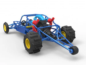 Sand drag Rail buggy Scale 1 to 25 3D Print Model