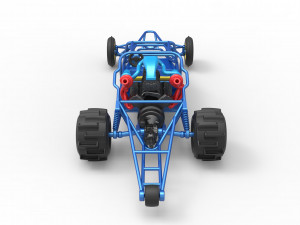 Sand drag Rail buggy Scale 1 to 25 3Dプリントモデル